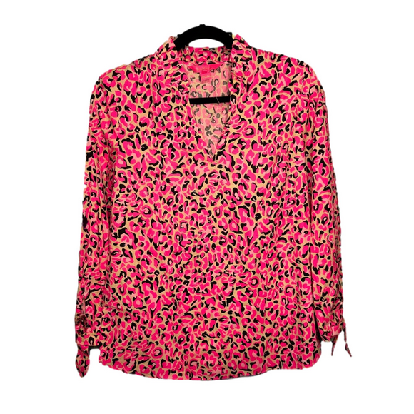 Lilly Pulitzer Tops - Lilly Pulitzer Sherida Top - Pink Topaz - Animal Print - Size Small NWOT